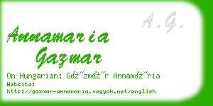 annamaria gazmar business card